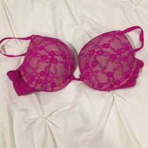 Hot pink Victoria’s Secret bra.